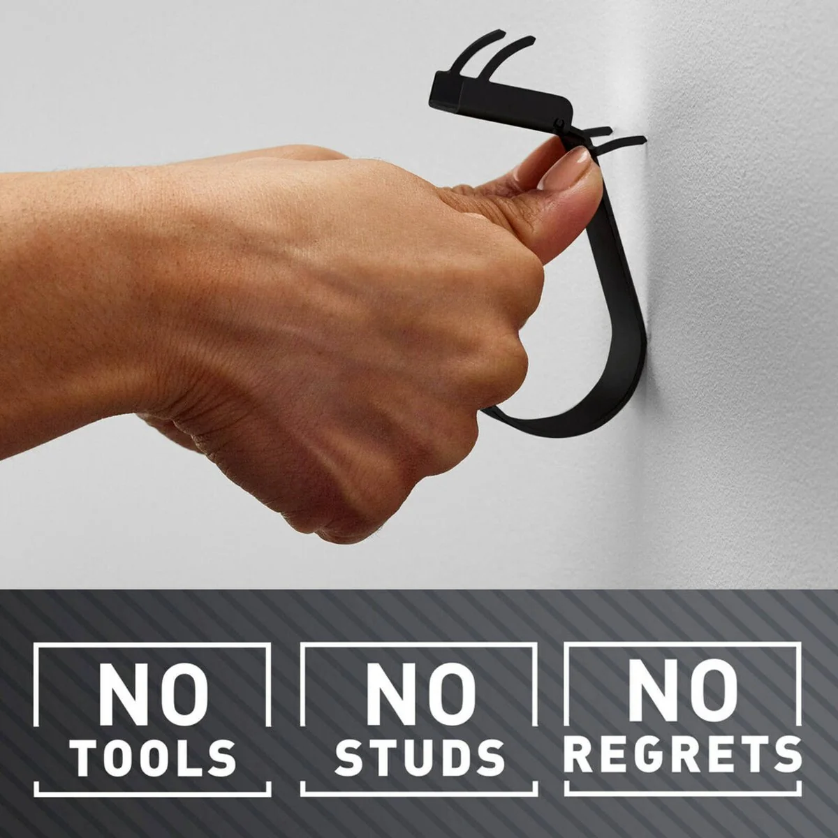 3M Black Claw Plasterboard Wall Hook - 11kg - 3m - Easy Installation - Black - Image 4