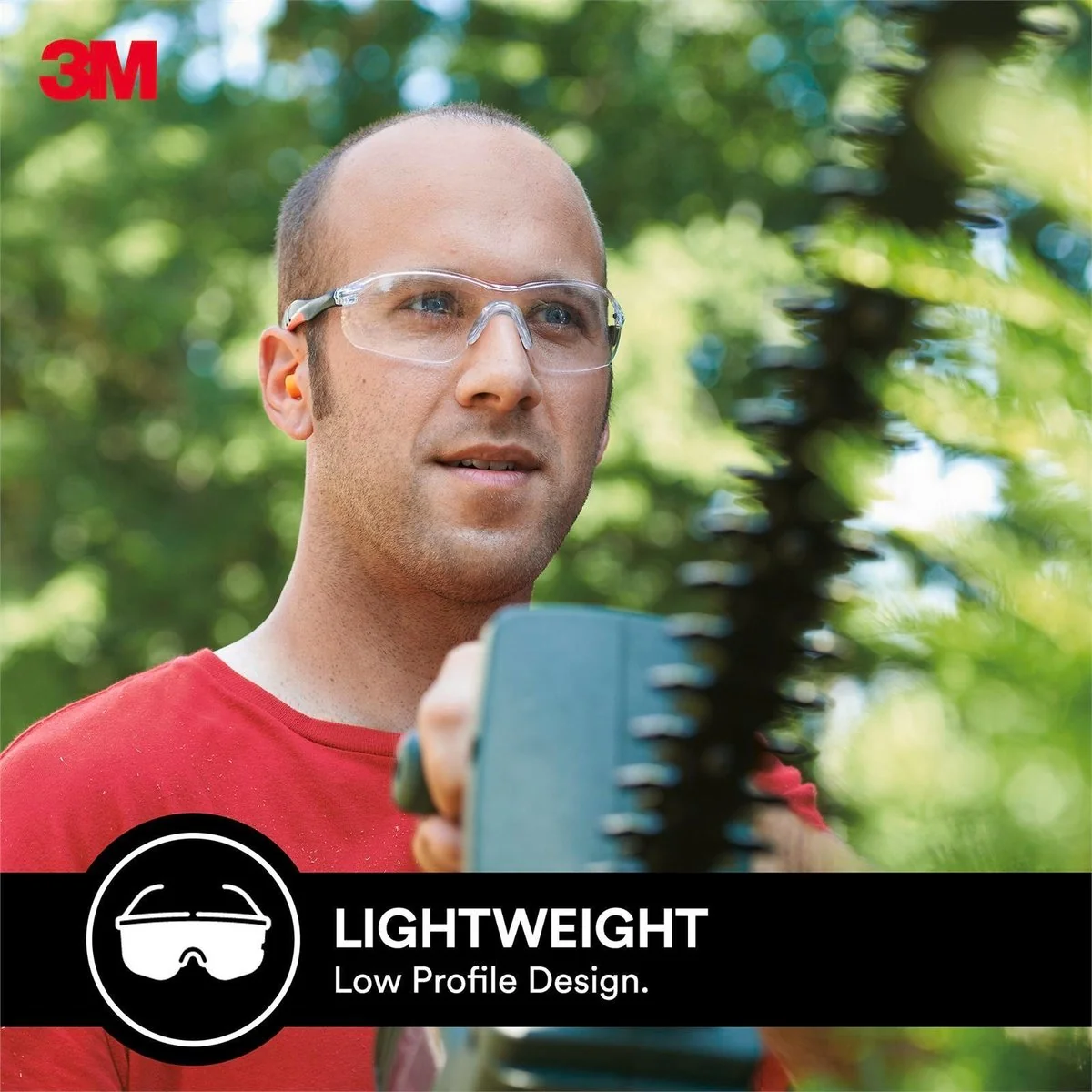 3M Flat Temple Safety Glasses Clear - 1 Pack - Composite - UV Protection - Image 4