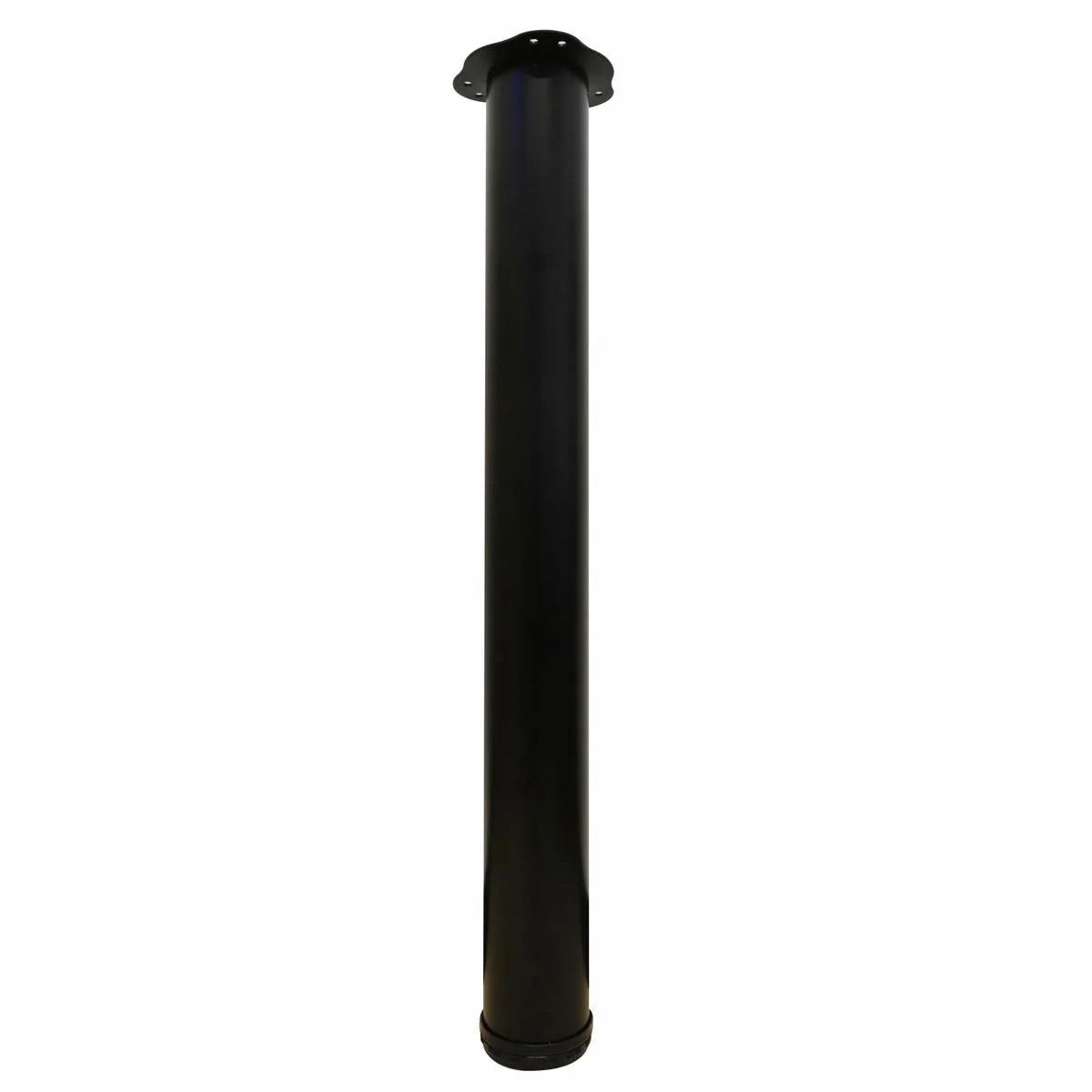 Adoored Black Round Adjustable Furniture Leg 76 x 710mm - 1 Pack