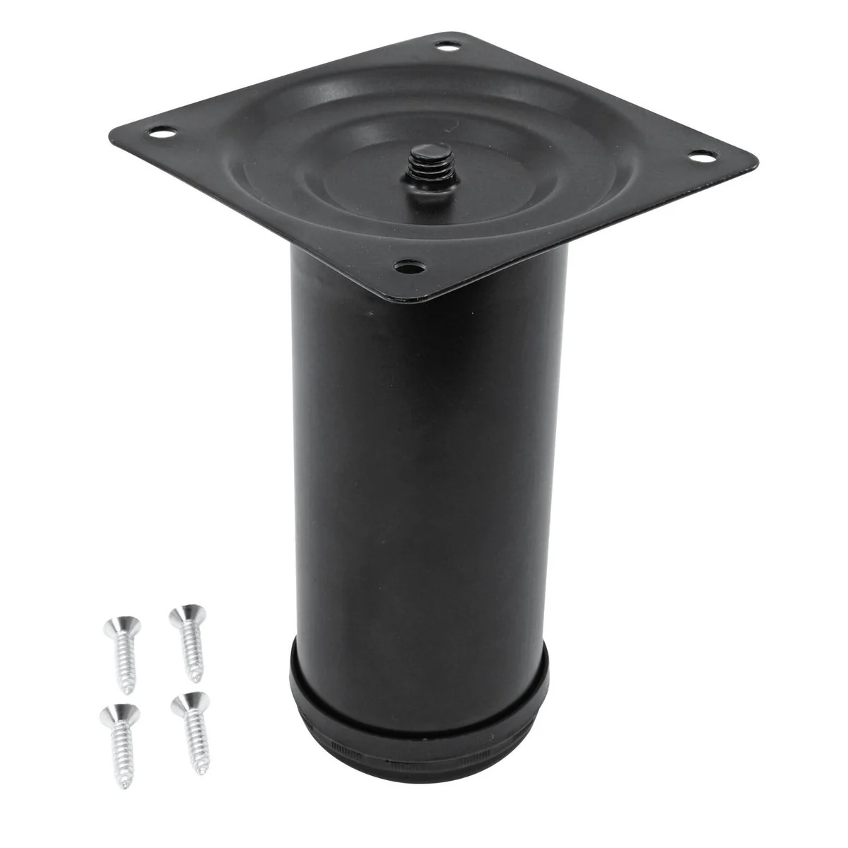 Adoored Table Leg - 60 x 150mm - Steel - Black Round - Image 2