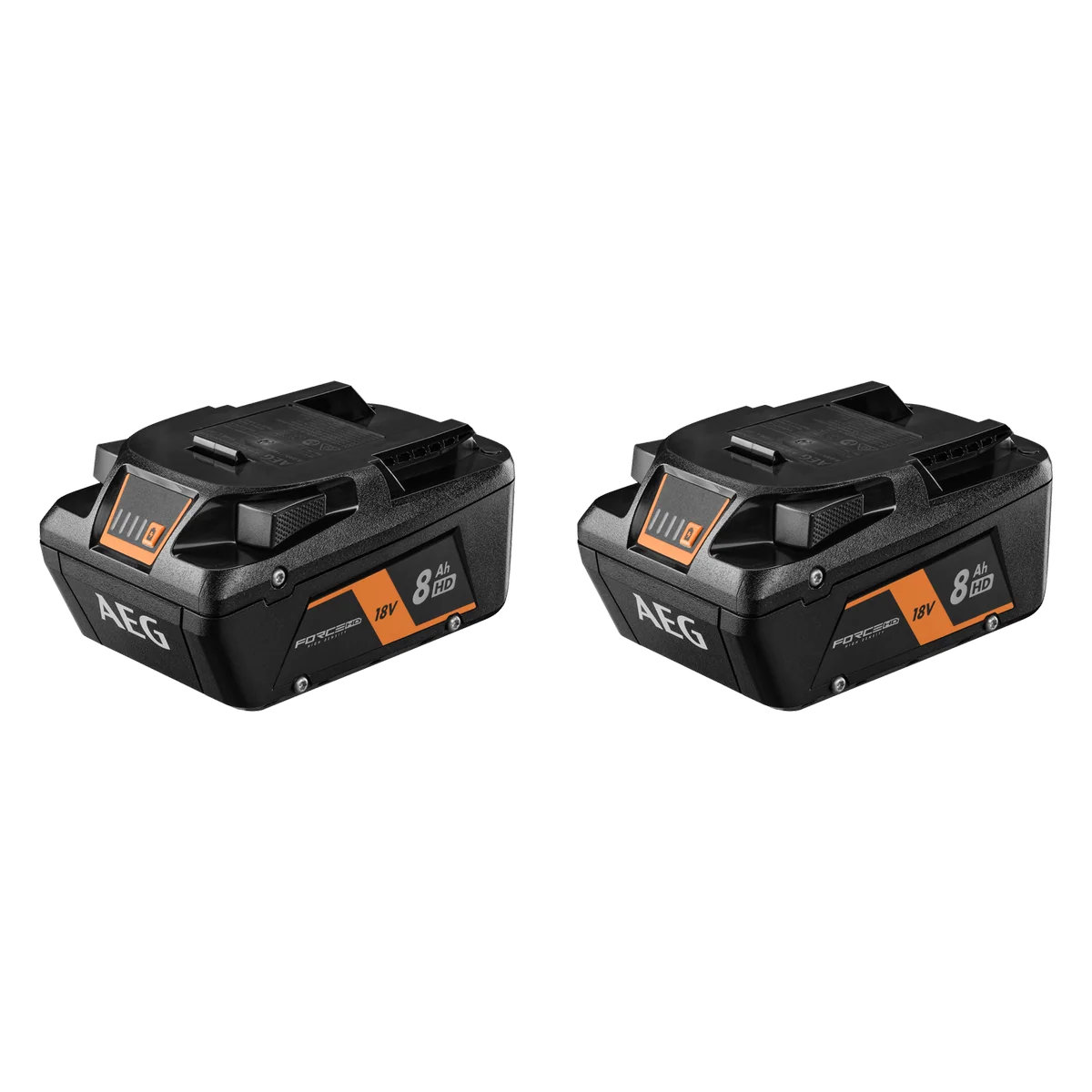 AEG 18V 8.0Ah FORCE HD Twin Battery Pack - 2 Batteries - Enhanced Runtime