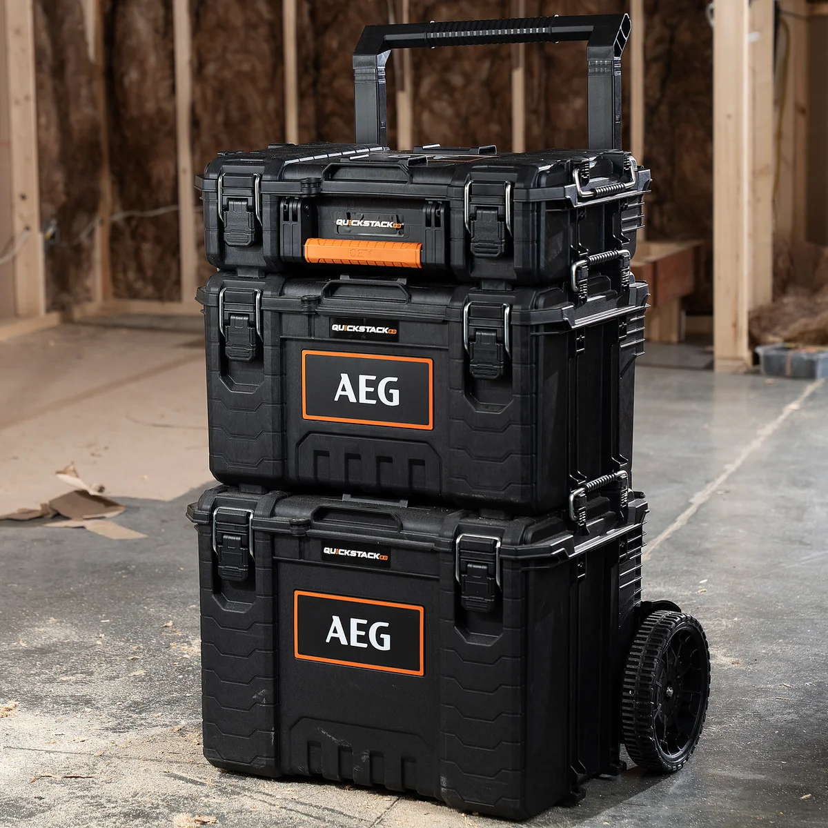 AEG Quickstack 2.0 Clear Top Half Organiser - 347mm x 269mm x 93mm - Durable Storage - Image 3
