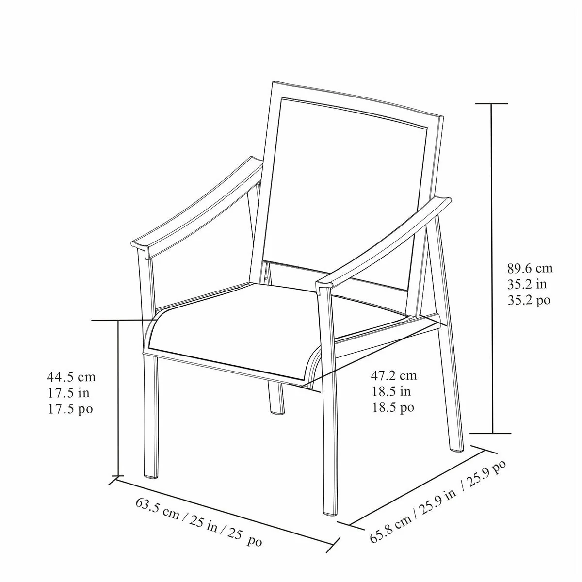 Agio Stinsley Bistro Set 3 Piece Black Aluminium Sintered Stone Durable - Image 3