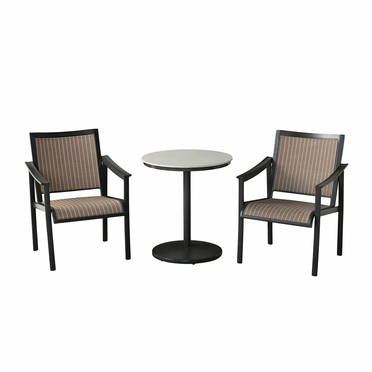 Agio Stinsley Bistro Set 3 Piece Black Aluminium Sintered Stone Durable - Image 5