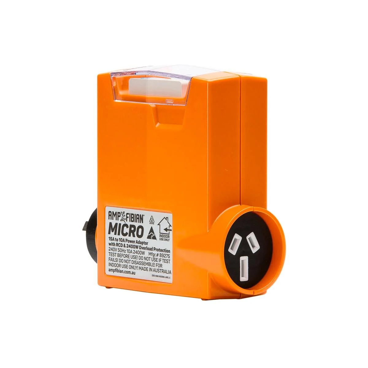 Ampfibian Power Adaptor - 15A to 10A - PC - Compact Design