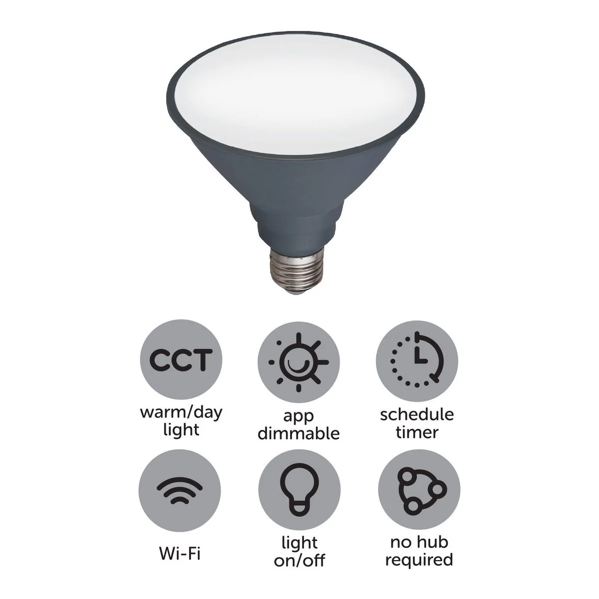 Arlec PAR38 E27 LED Globe 1350lm 15W - Smart CCT - Dimmable - Indoor Use - Image 3