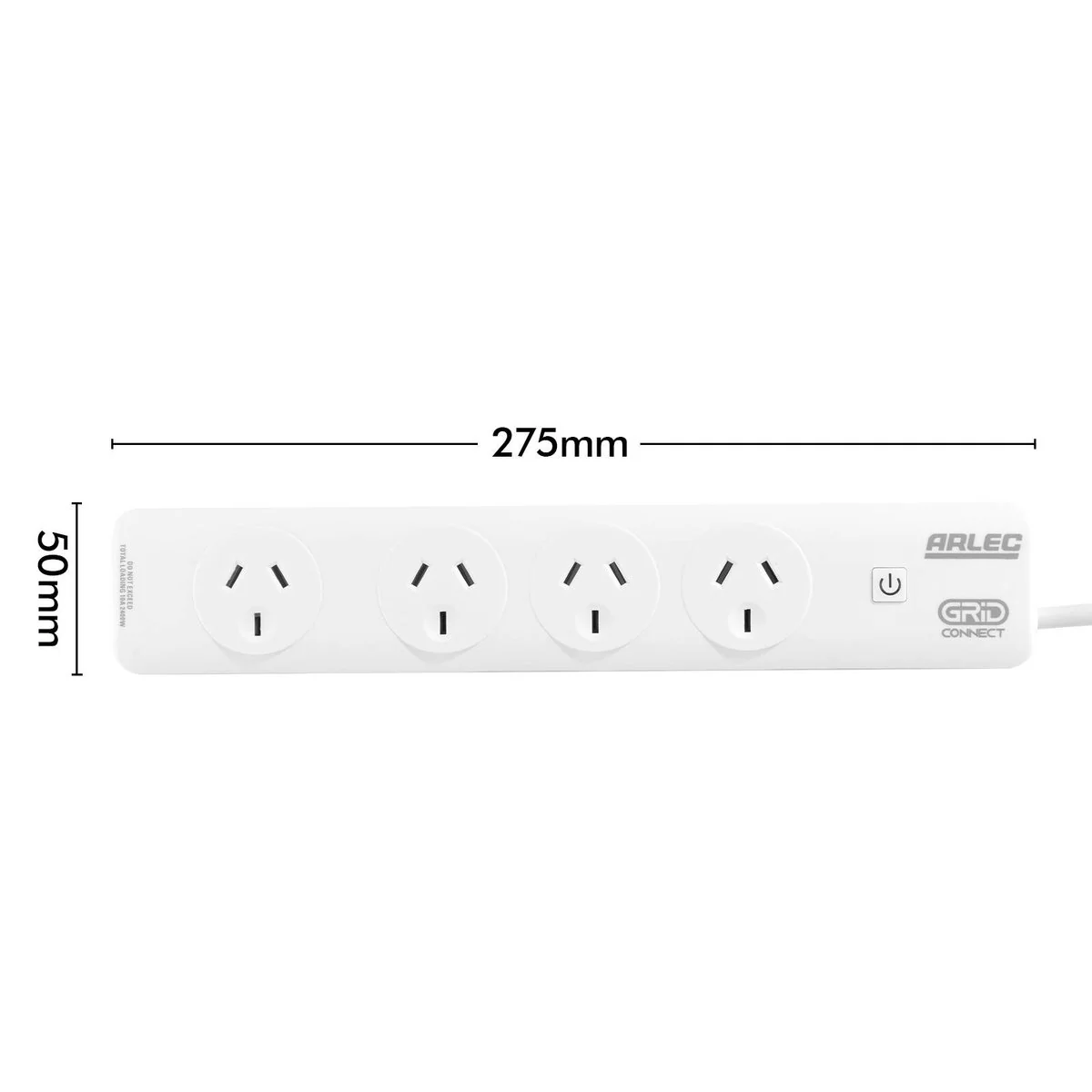 Arlec Grid Connect Smart 4 Outlet Powerboard - 0.9m Lead - White - Image 5