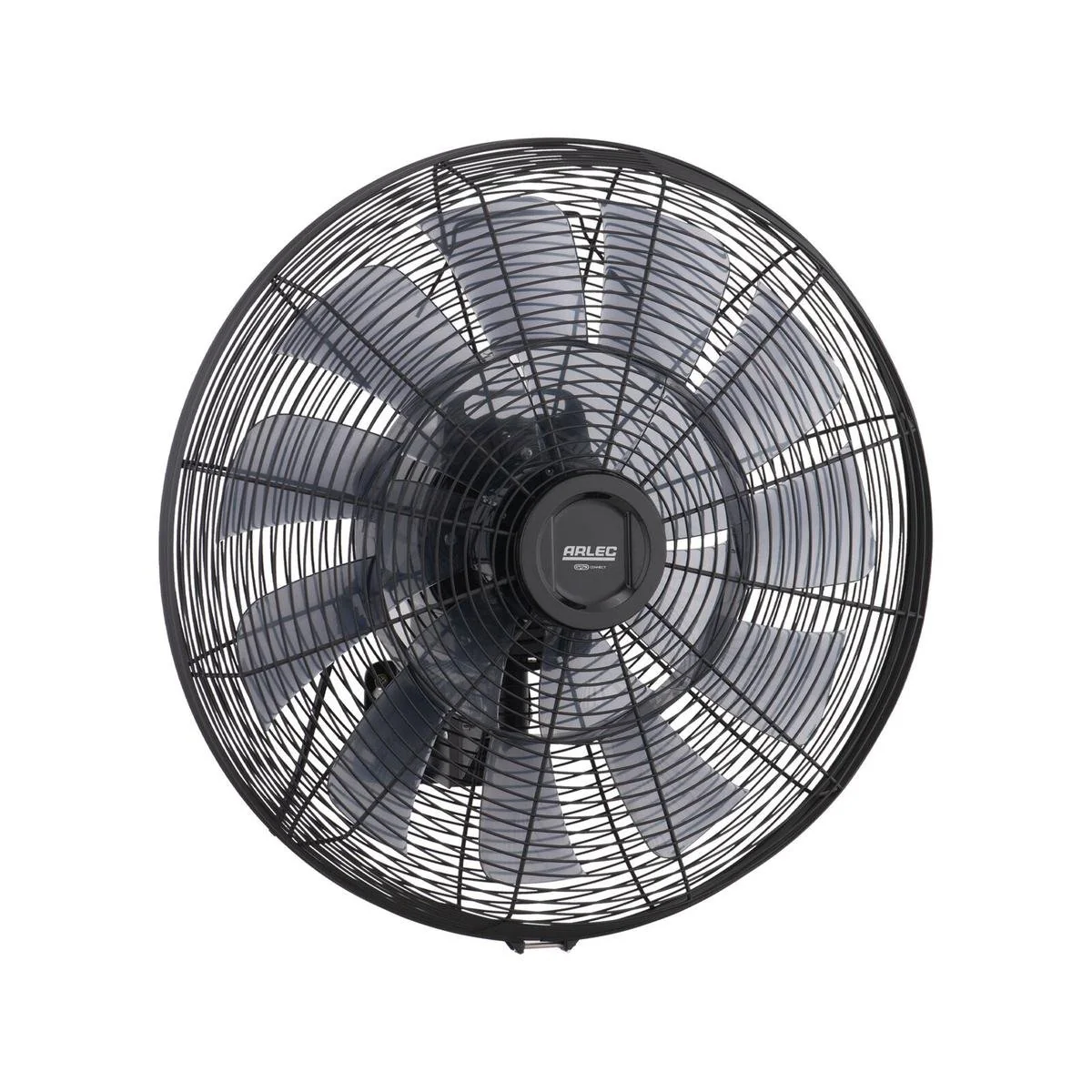 Arlec 45cm Grid Connect Smart DC Wall Fan - Black - 6 Speed Settings