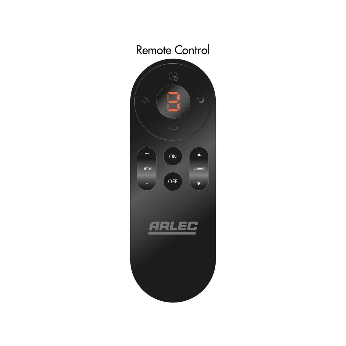 Arlec 45cm Grid Connect Smart DC Wall Fan - Black - 6 Speed Settings - Image 3