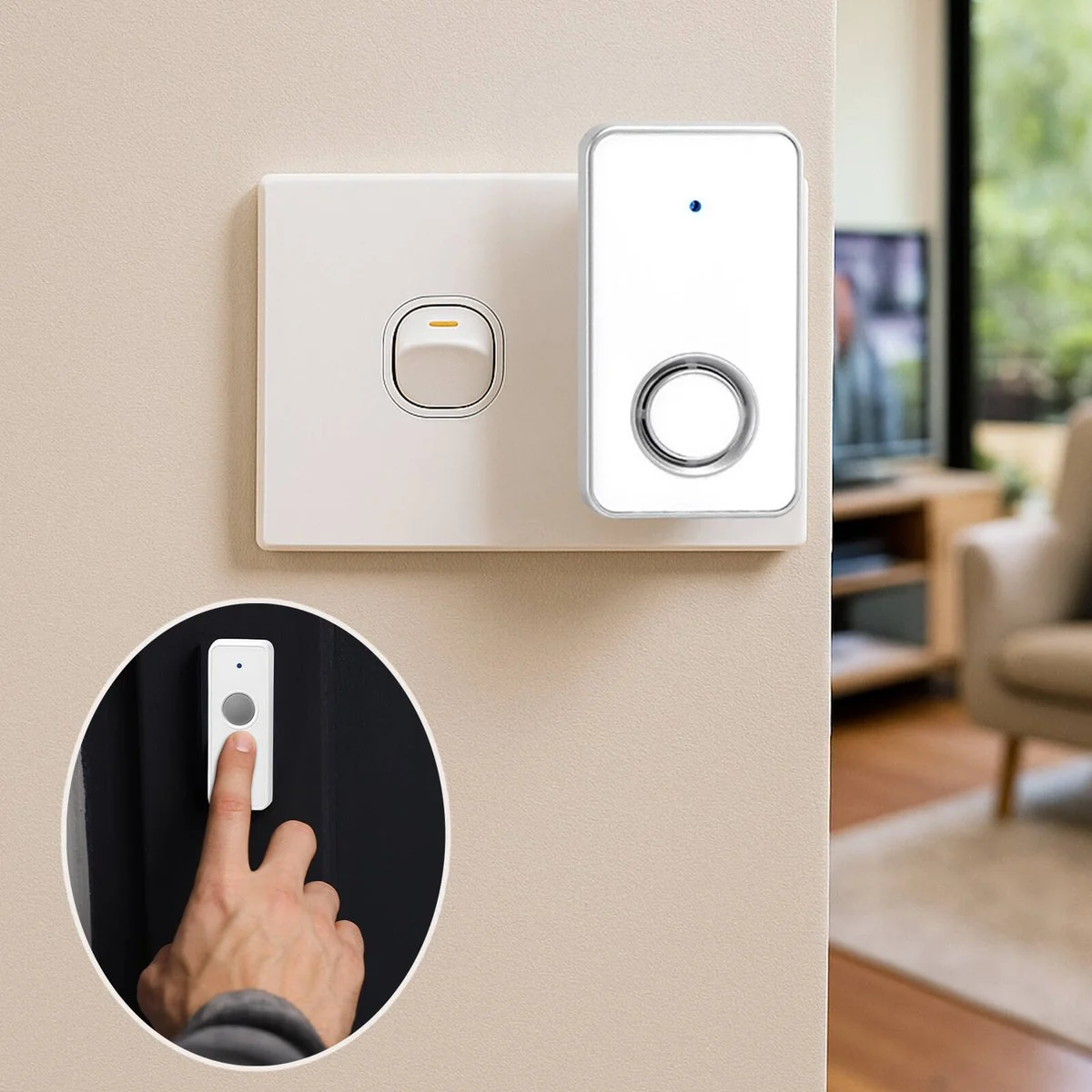 Arlec Wireless Door Chime 2 Pack - 80m Range - White - 38 Tones - Image 5