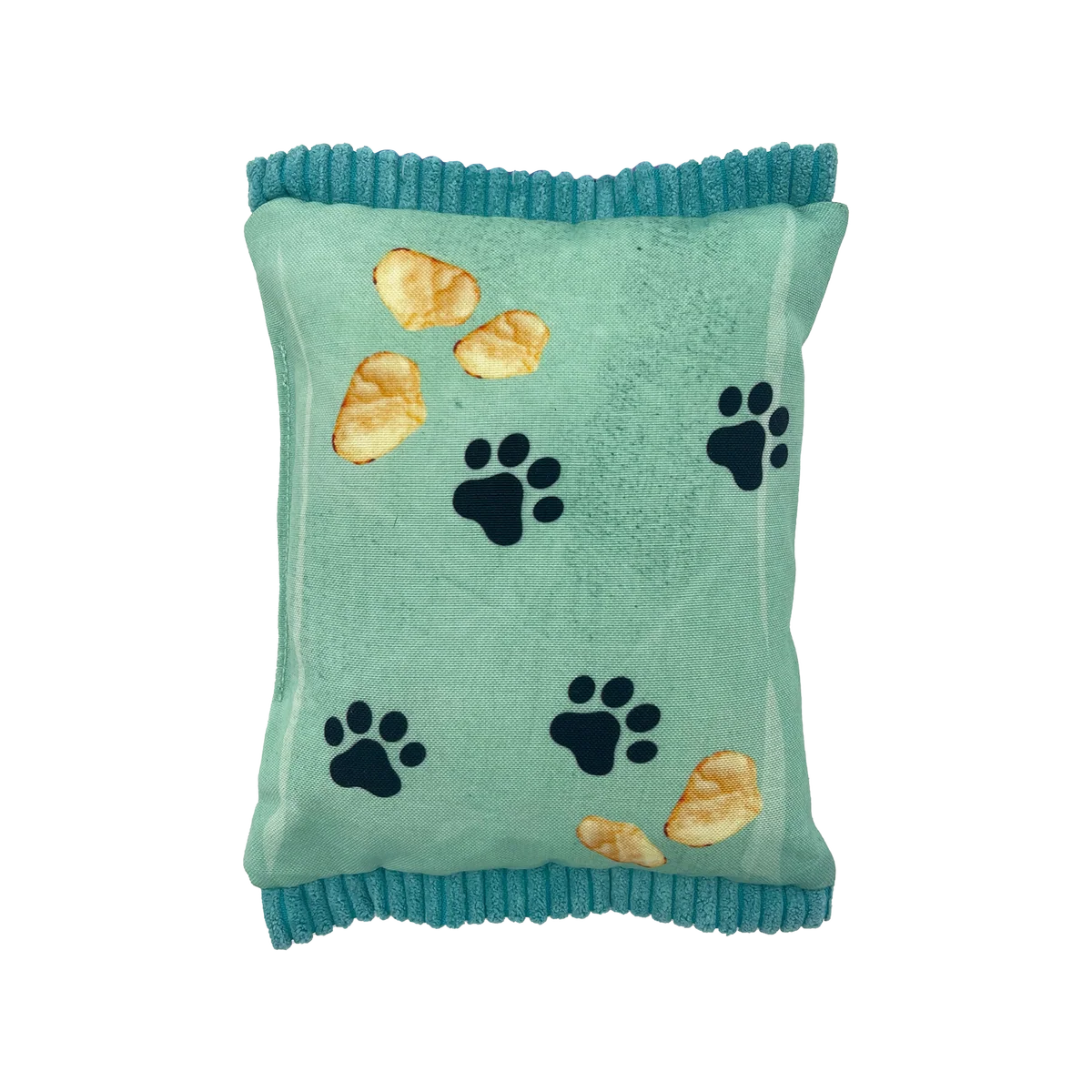 Baxter Bone Salty Dog Chips Pet Toy - Plush Crinkle Toy 170mm - Aqua - Image 3