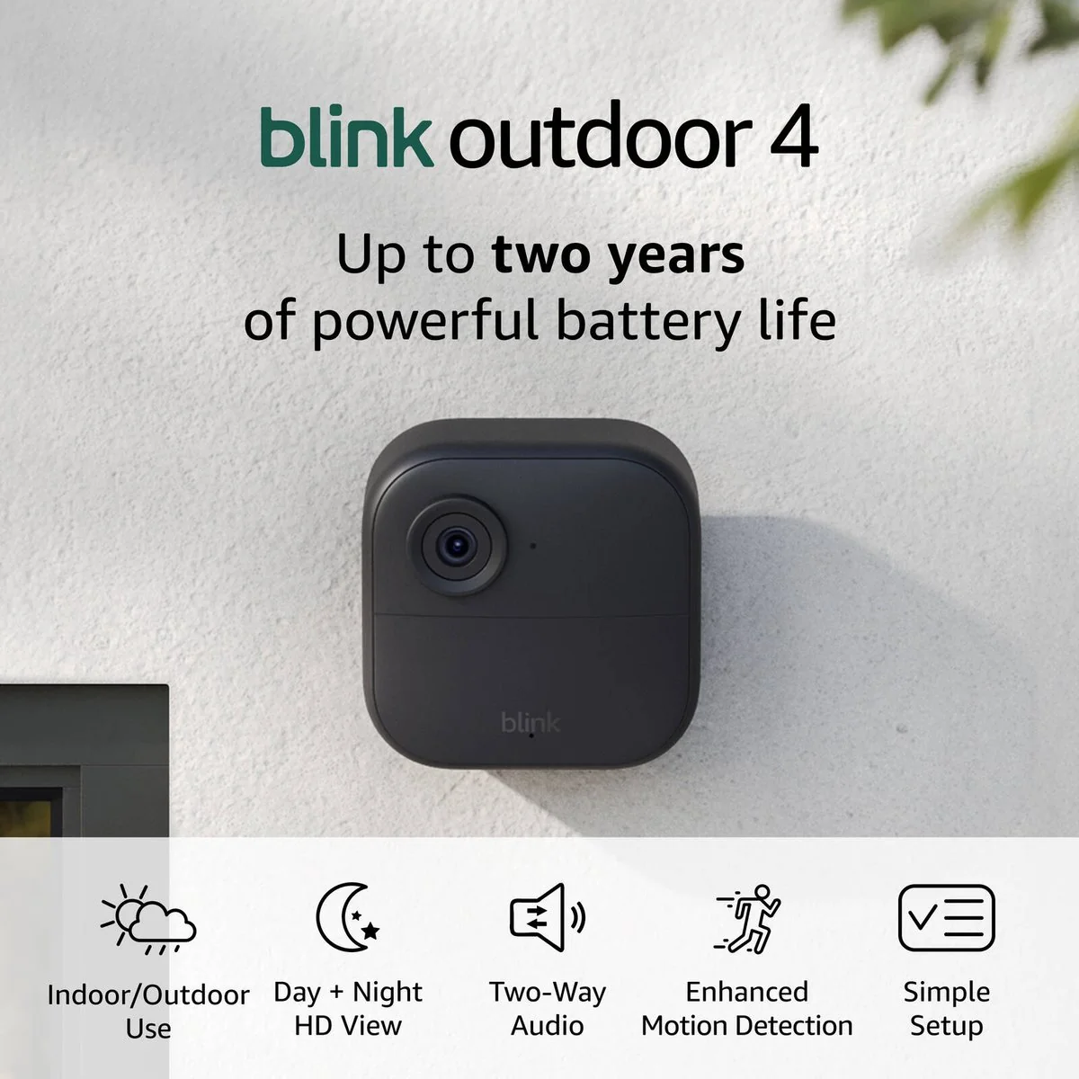 Blink Outdoor 4 Wireless Security Camera System - 5 Pack - 1080p HD - Black - Image 2