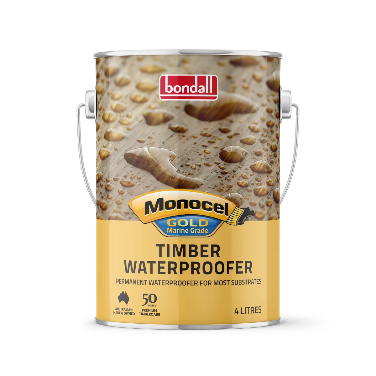 Bondall Monocel Timber Waterproofer - 4L - Clear - Deep Penetration