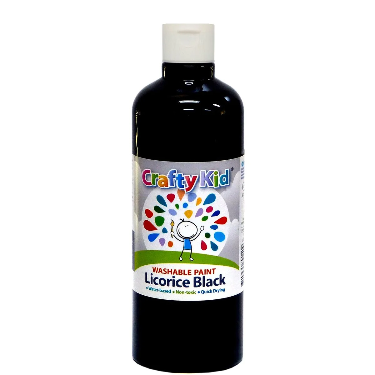 Boyle Crafty Kid Washable Paint - 500ml - Black - Quick Drying