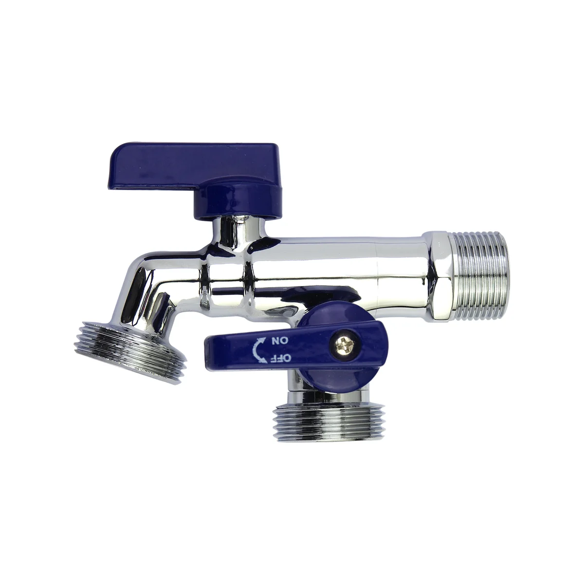 Brasshards Dual Mi Hose Tap 20mm Chrome Lead Free - Two Outlets - Durable