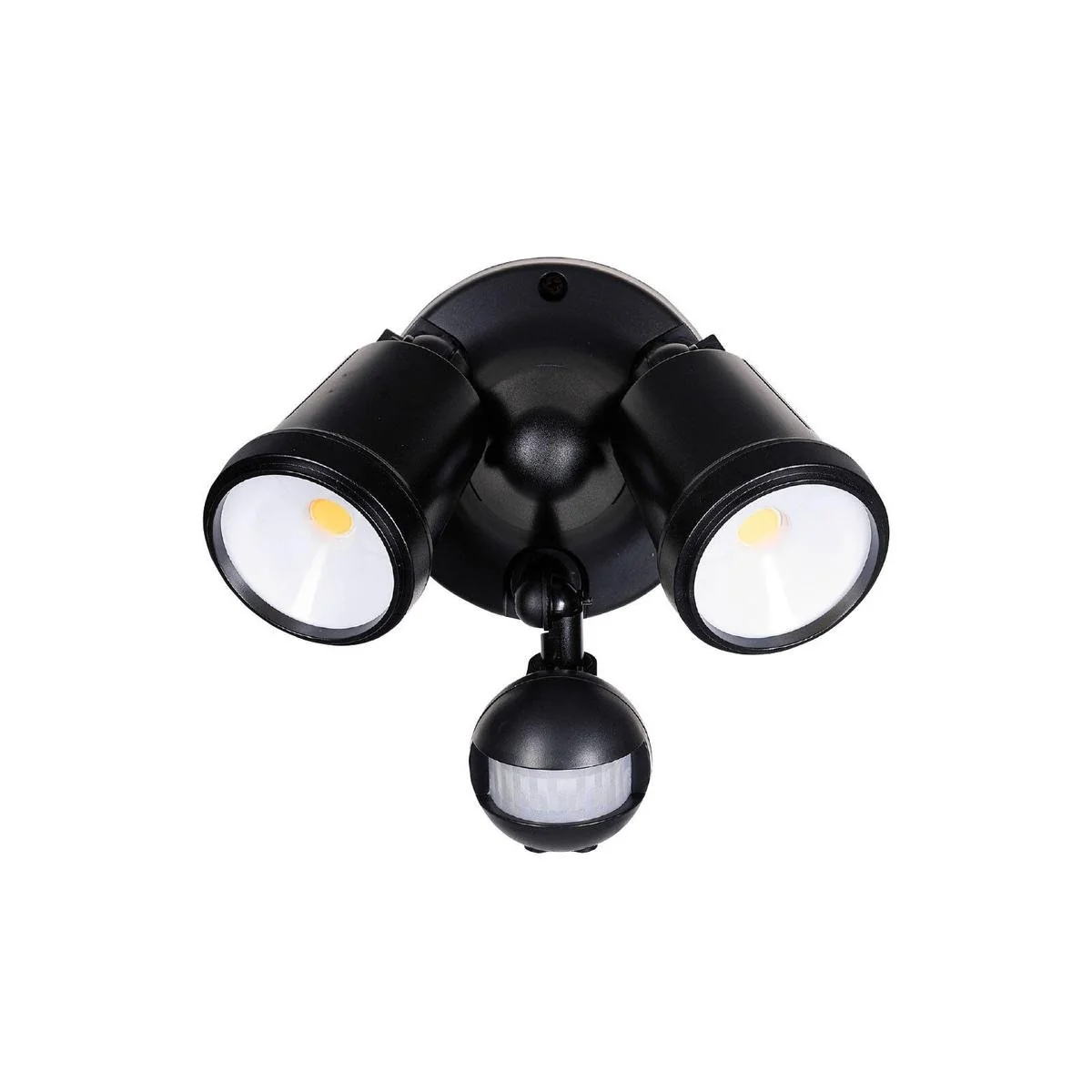 Brilliant Black Raptor III LED Twin Security Light 20W 1800 Lumens - Motion Sensor - Outdoor Use