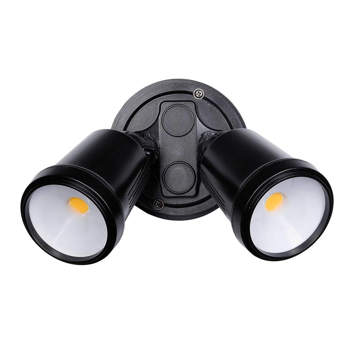 Brilliant Black Raptor III Twin Flood Light - 20W - 1800 Lumens - IP65 Weather Resistant