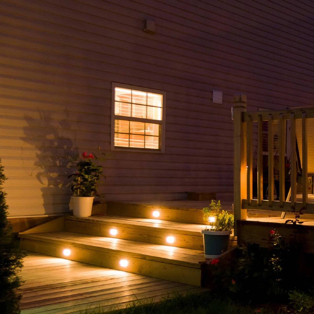 Brilliant Warm White LED Lennox Deck Light Add On Kit 4 Pack - 40mm - Stainless Steel - Image 4