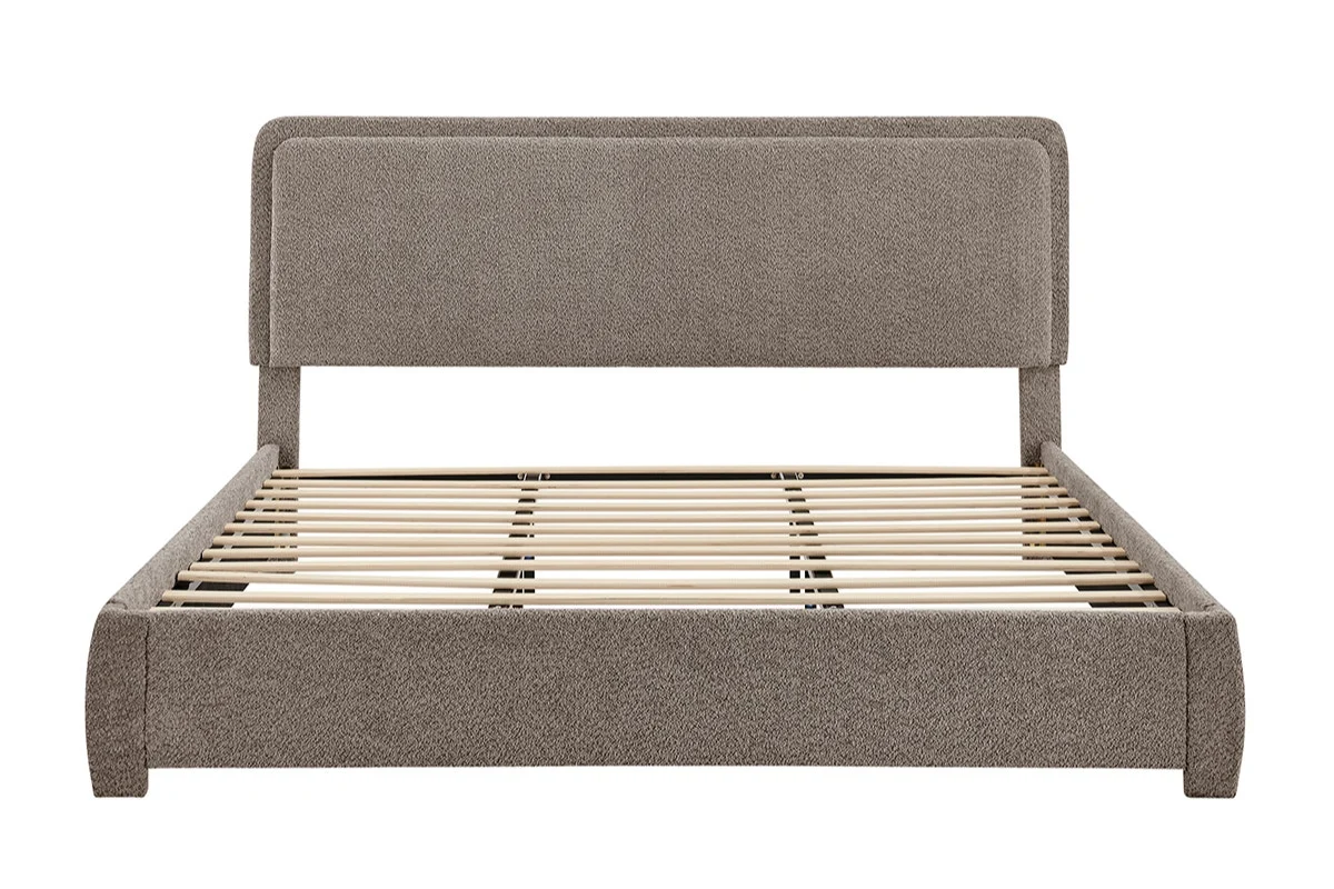 Brosa Havenne Boucle Bed Frame Grey King - Image 4