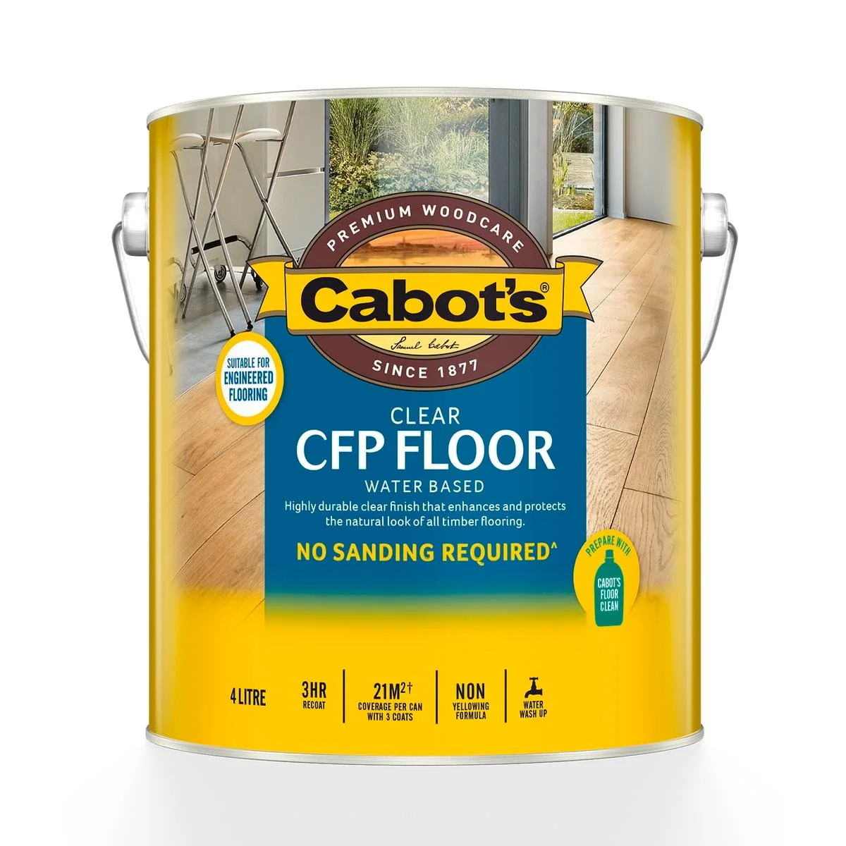 Cabot CFP Floor Coating - 4L - Water Based - Clear Finish