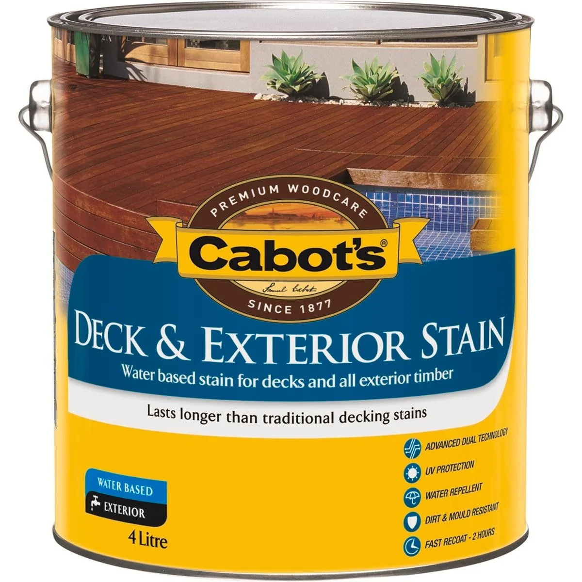 Cabot Deck & Exterior Stain - 4L - Water Based - UV Protection