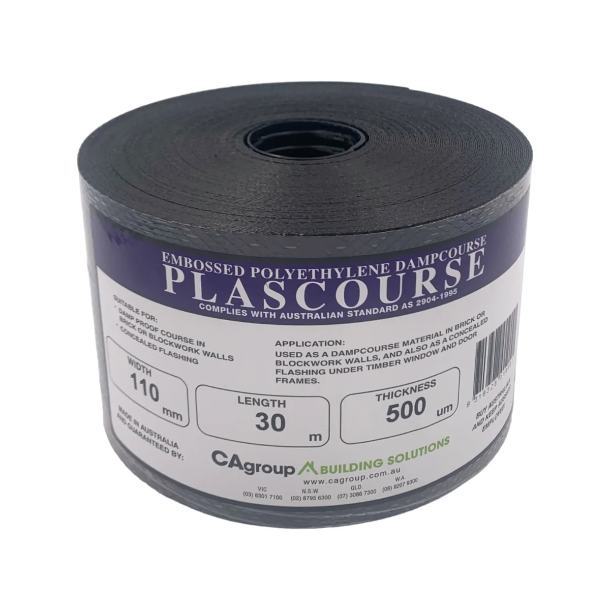 Cagroup Dampcourse - 110mm x 30m - Embossed Polyethylene - Moisture Barrier