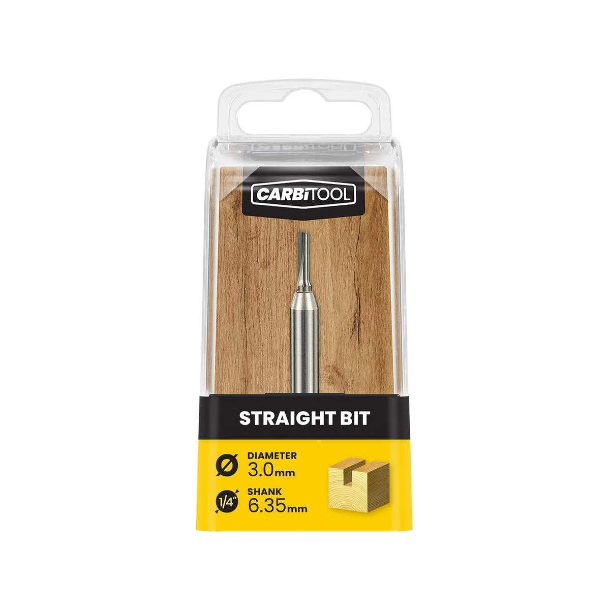 Carbitool 3.0mm TCT Router Bit - Solid Carbide - Precision Cutting Tool
