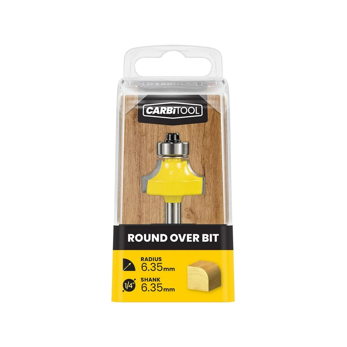 Carbitool 6 Rad Round Router Bit 35mm - Tungsten Carbide - Precision Cutting