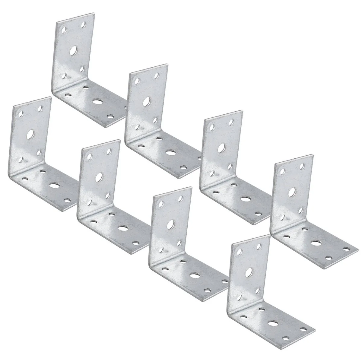 Carinya Reinforcing Angle Bracket - 60 x 60 x 40mm - Galvanised Steel - 8 Pack - Image 3