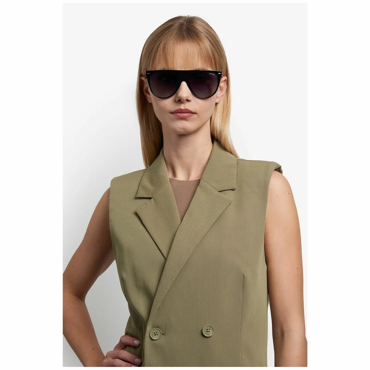 Carrera Stylish Women's Sunglasses 3055/S 807 Black Acetate Dark Grey - Image 5