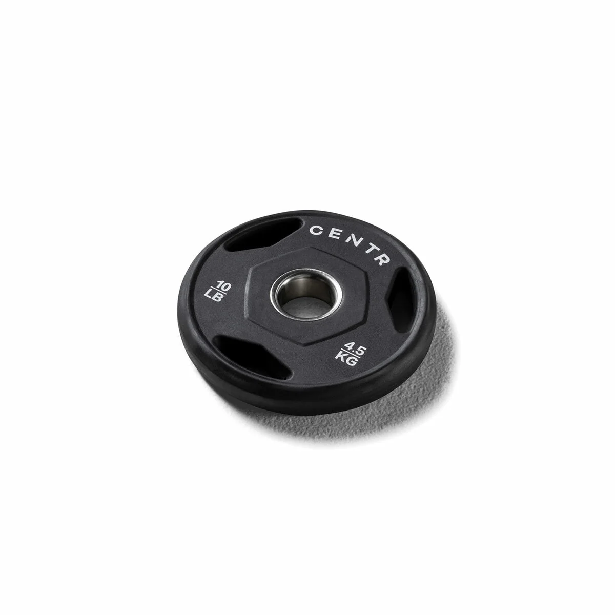 Centr 136kg Rubber Olympic Weight Set with Bar 2.13m Black Chrome Plates and Locking Collars - Image 11