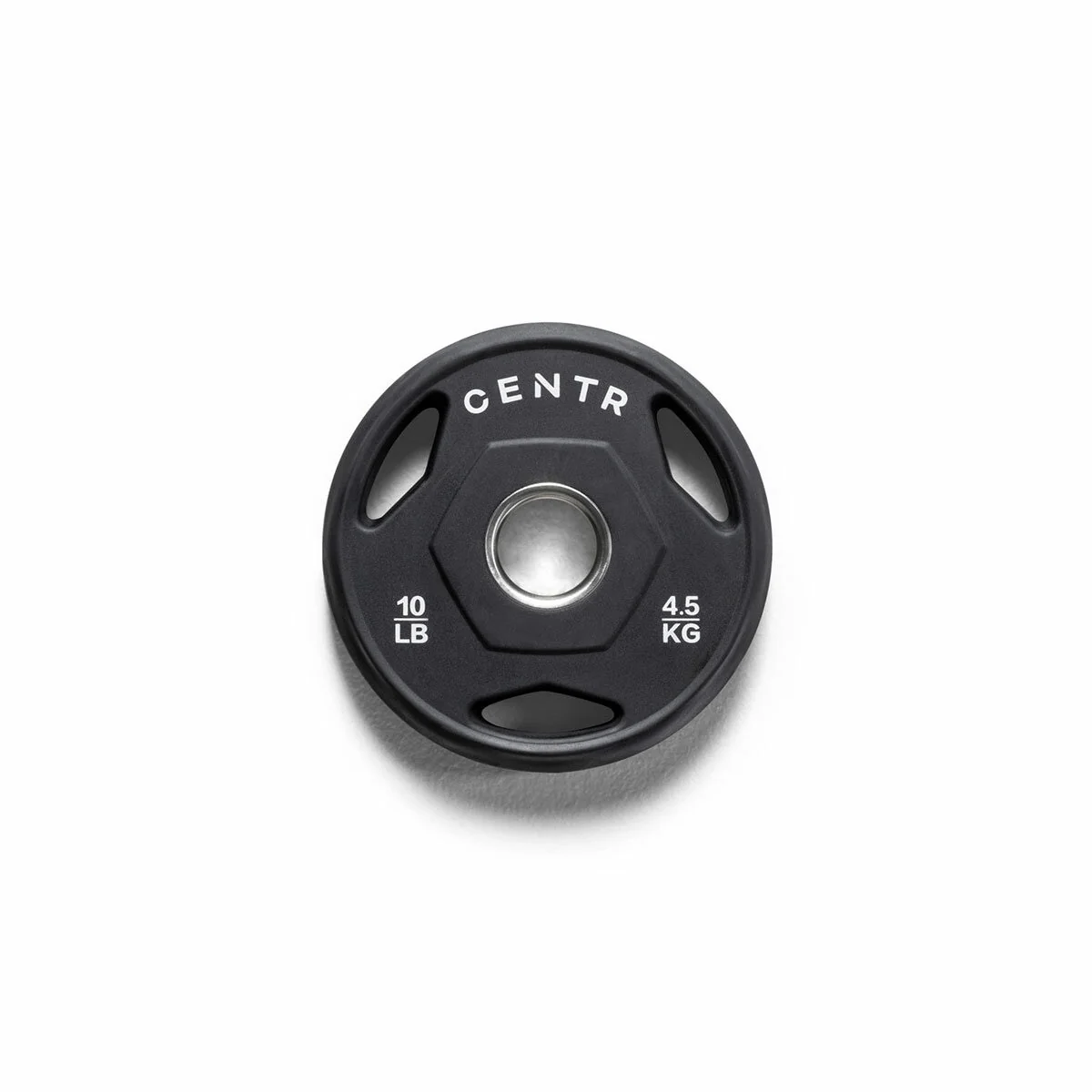 Centr 136kg Rubber Olympic Weight Set with Bar 2.13m Black Chrome Plates and Locking Collars - Image 5