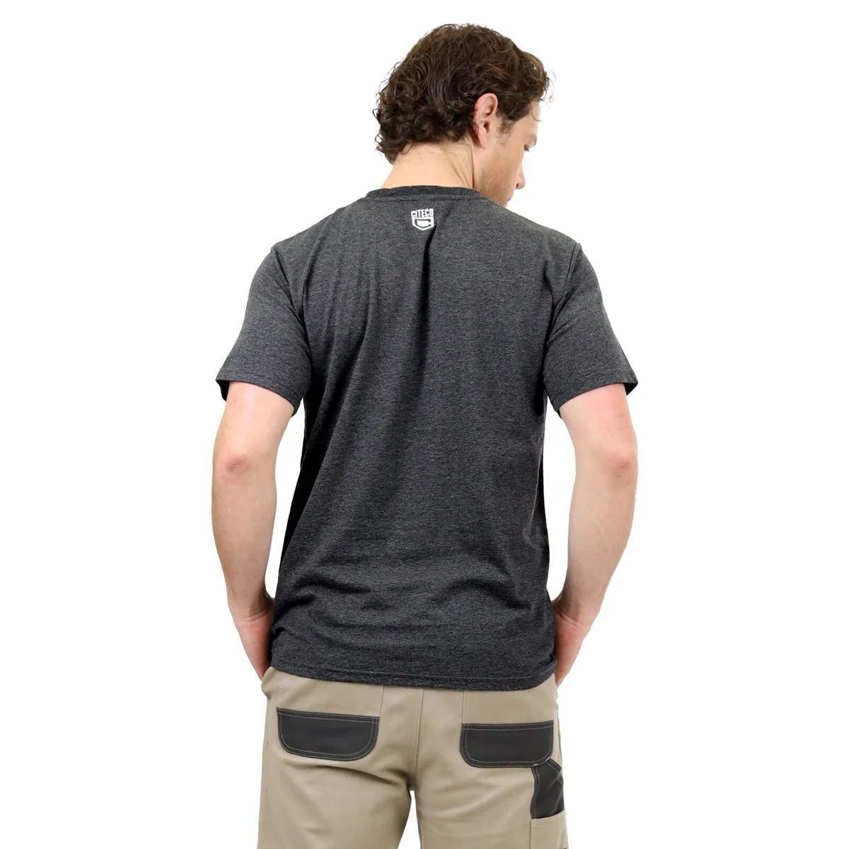 Citeco Charcoal Marle Tee - Men's T-Shirt Medium - UPF 50+ Protection - Image 5