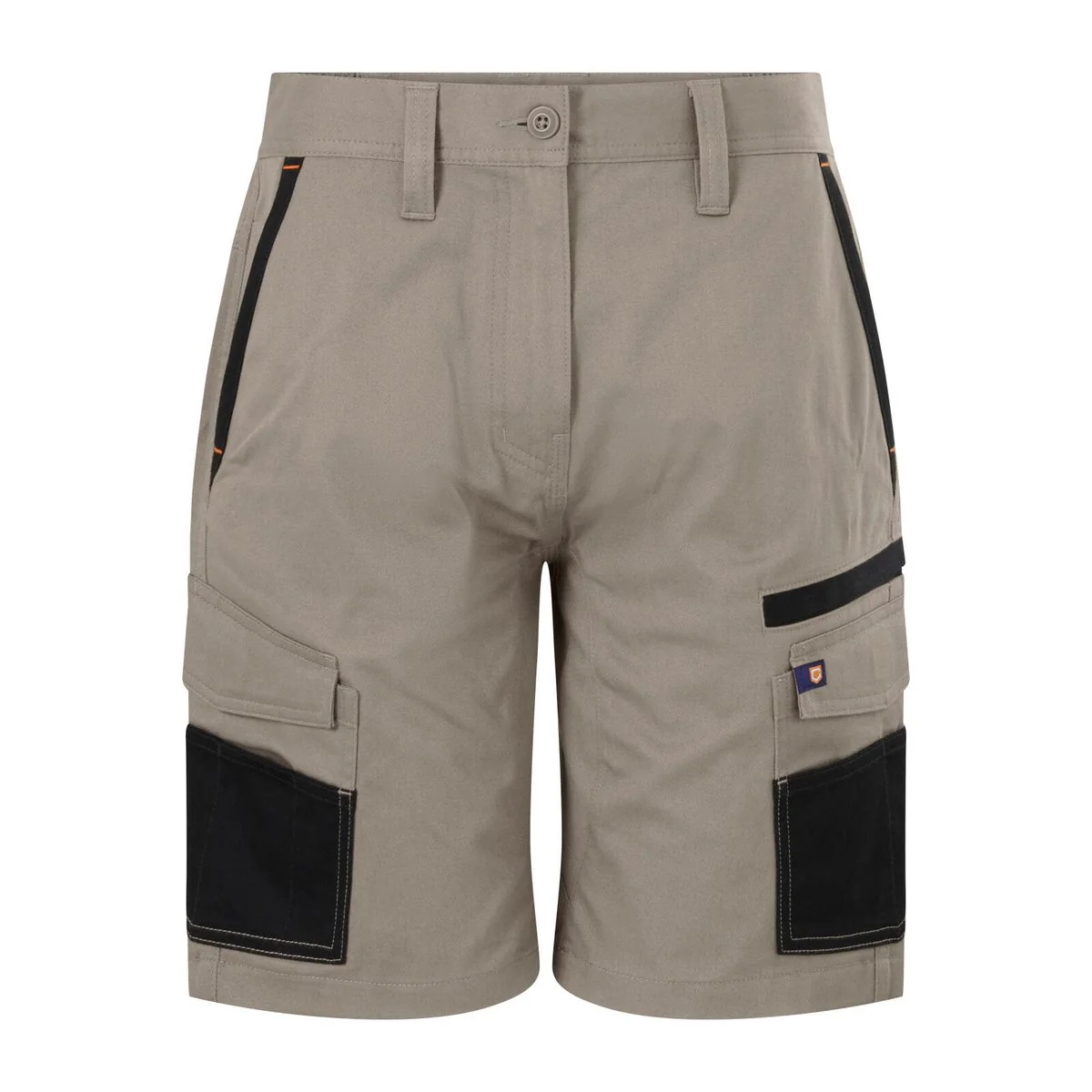 Citeco Size 10 Womens Mid Shorts - Khaki - Cotton Stretch - UPF 50+