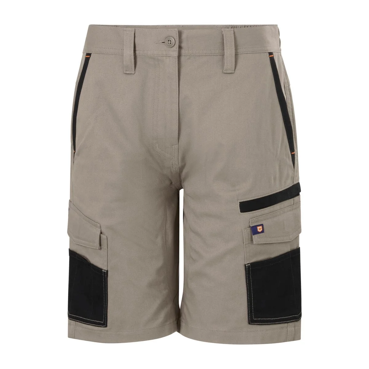 Citeco Size 14 Womens Mid Shorts 240mm Khaki - Cotton Stretch - UPF 50+ - Image 2
