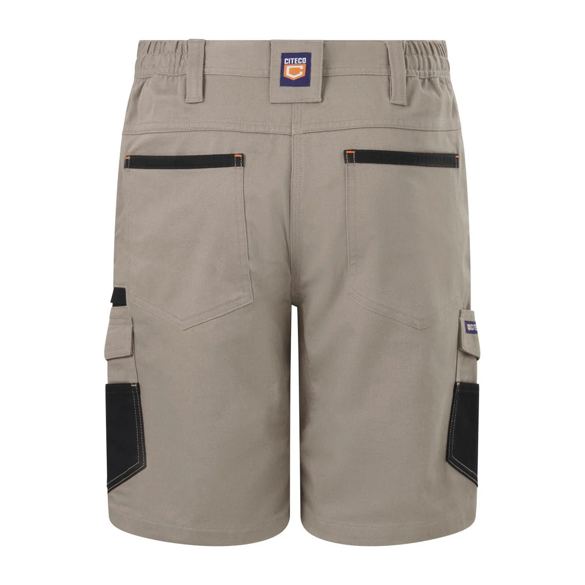 Citeco Size 14 Womens Mid Shorts 240mm Khaki - Cotton Stretch - UPF 50+ - Image 3