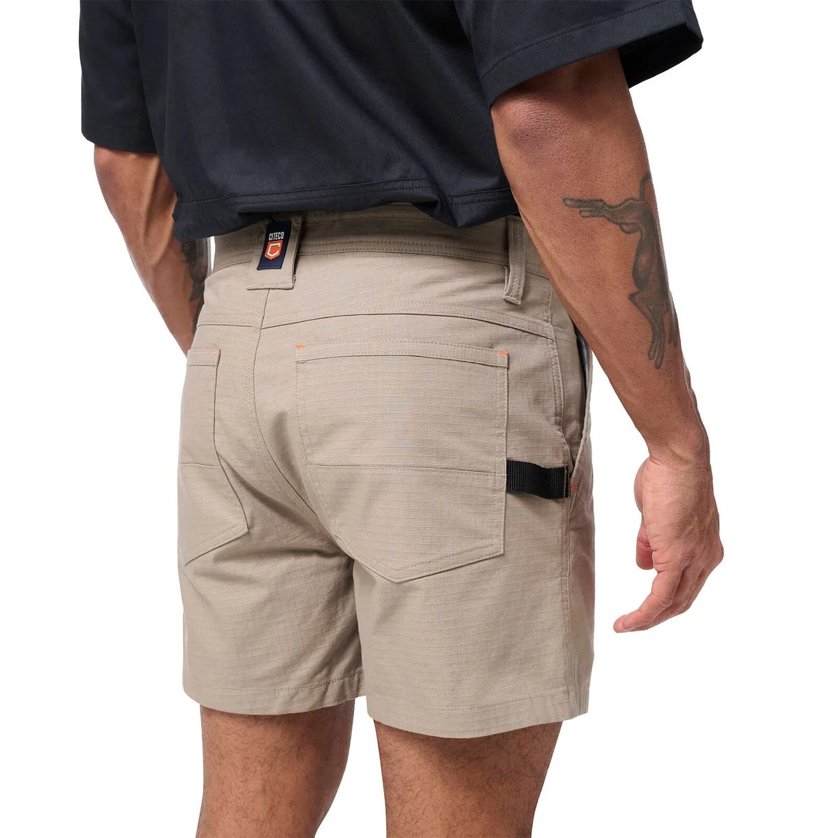 Citeco Size 97R Khaki Short Shorts Ripstop - Lightweight - UPF 50+ - Image 5