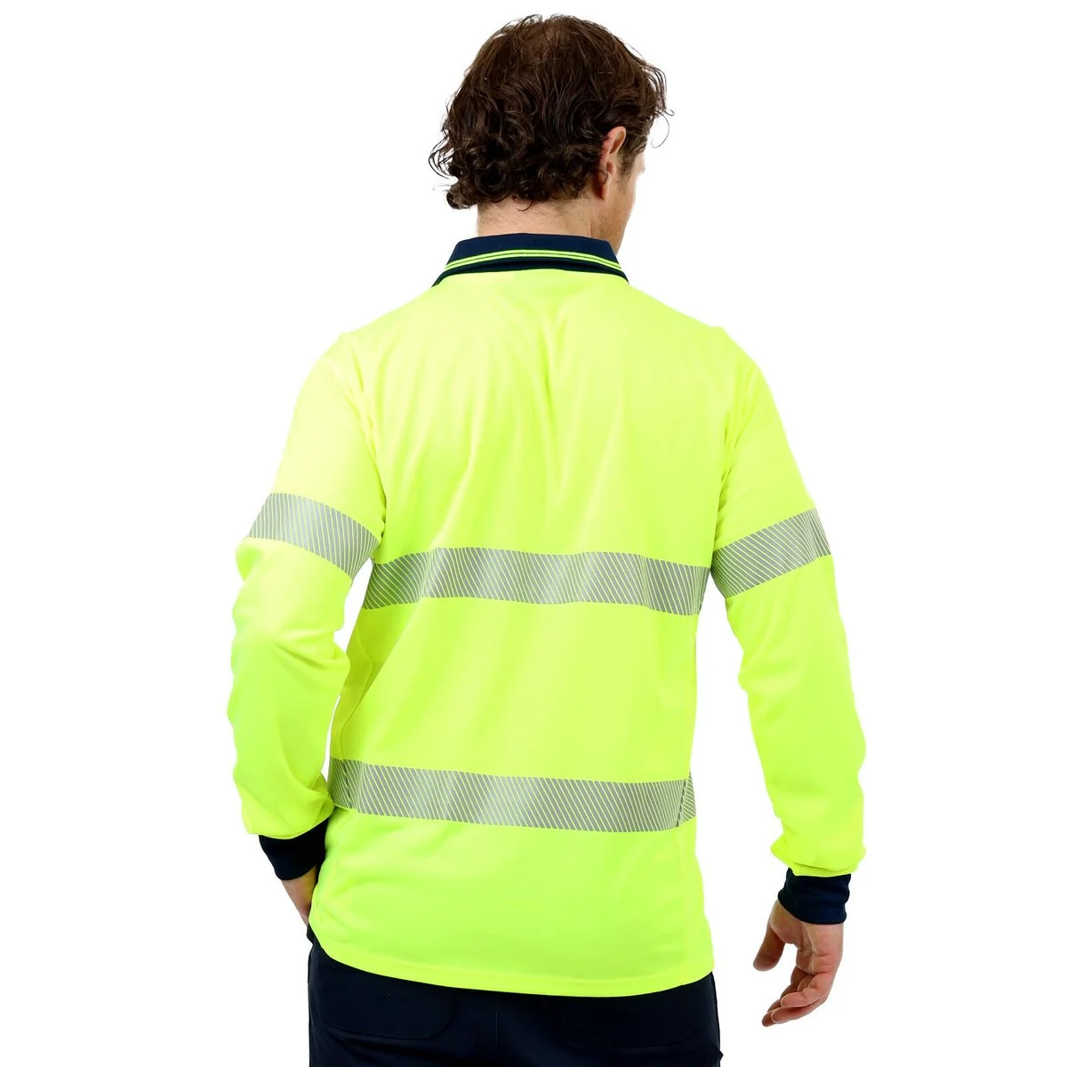 Citeco Yellow Hi Vis Long Sleeve Polo Medium - Reflective - Lightweight - Breathable - Image 5