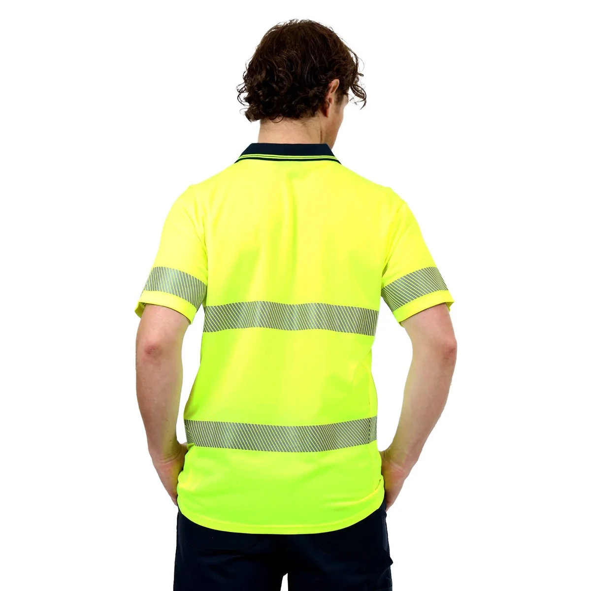 Citeco Yellow Hi Vis Short Sleeve Polo 2XL - Lightweight - Breathable - Reflective - Image 5