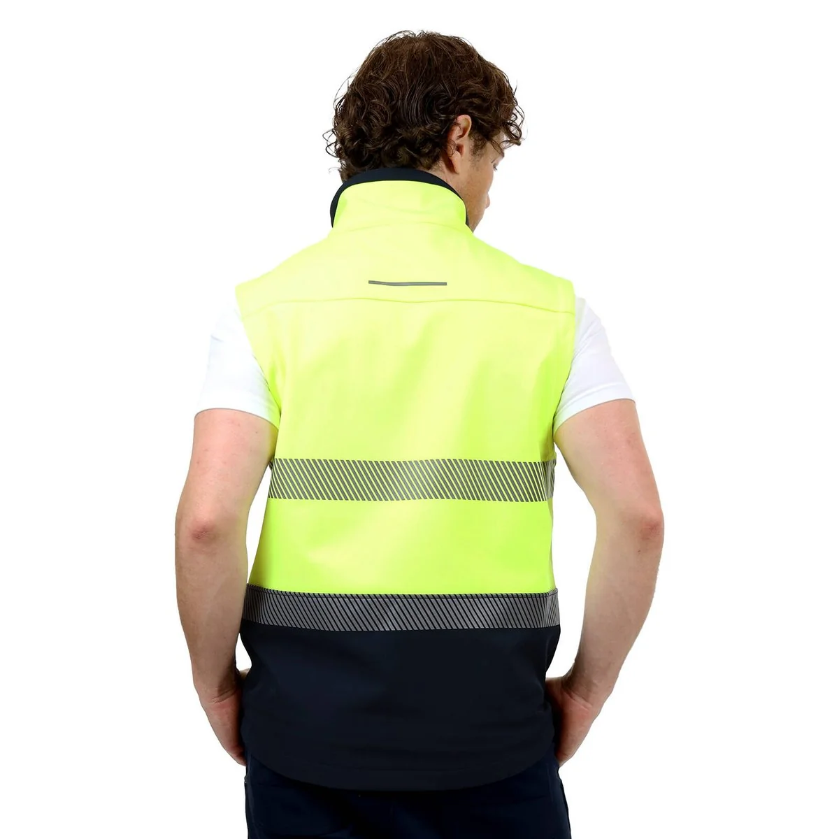 Citeco Yellow Hi Vis Soft Shell Vest XL - Reflective - Fleece Lined - Image 5