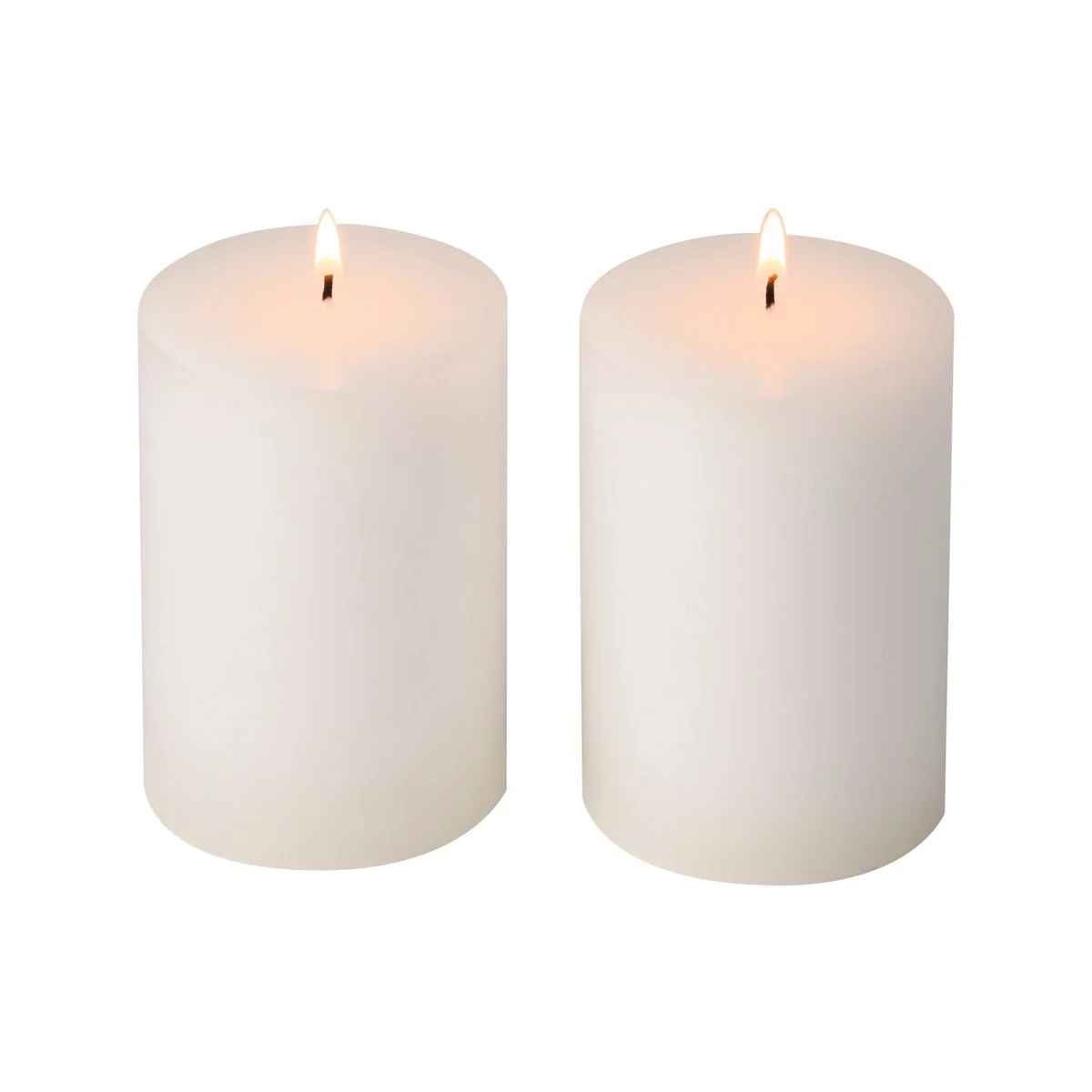 Citronella White Pillar Candle 2 Pack - 10cm - Mosquito Repellent - Image 3