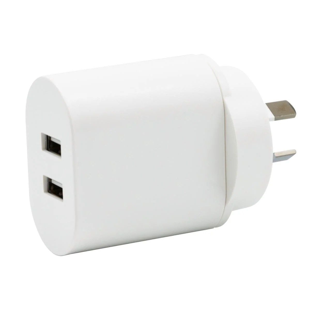 Click 2 Dual USB Wall Charger - 2.4A - Plastic - Over Voltage Protection