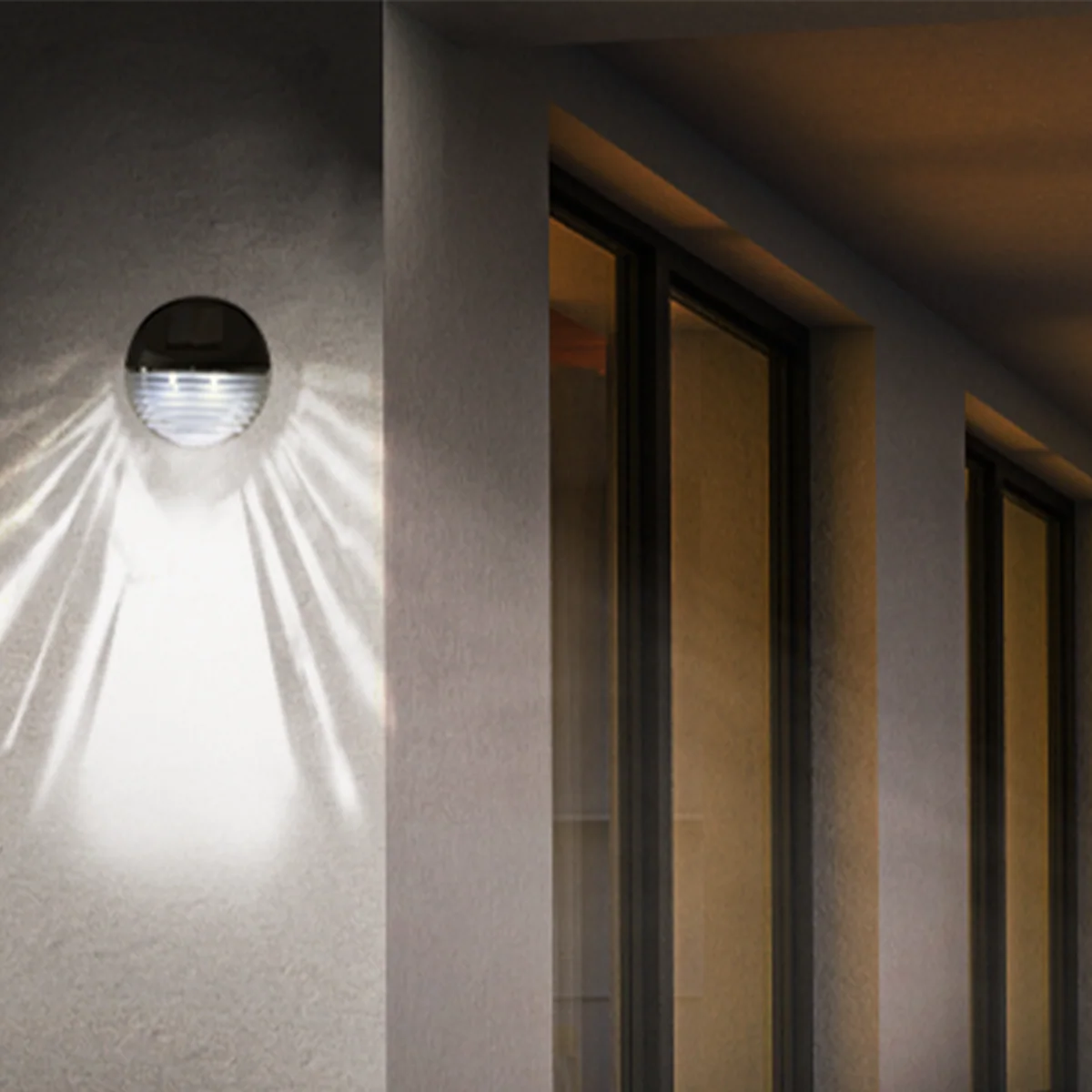 Click Taurus Solar LED Wall Light - 110mm - Plastic - Outdoor Use - Image 2