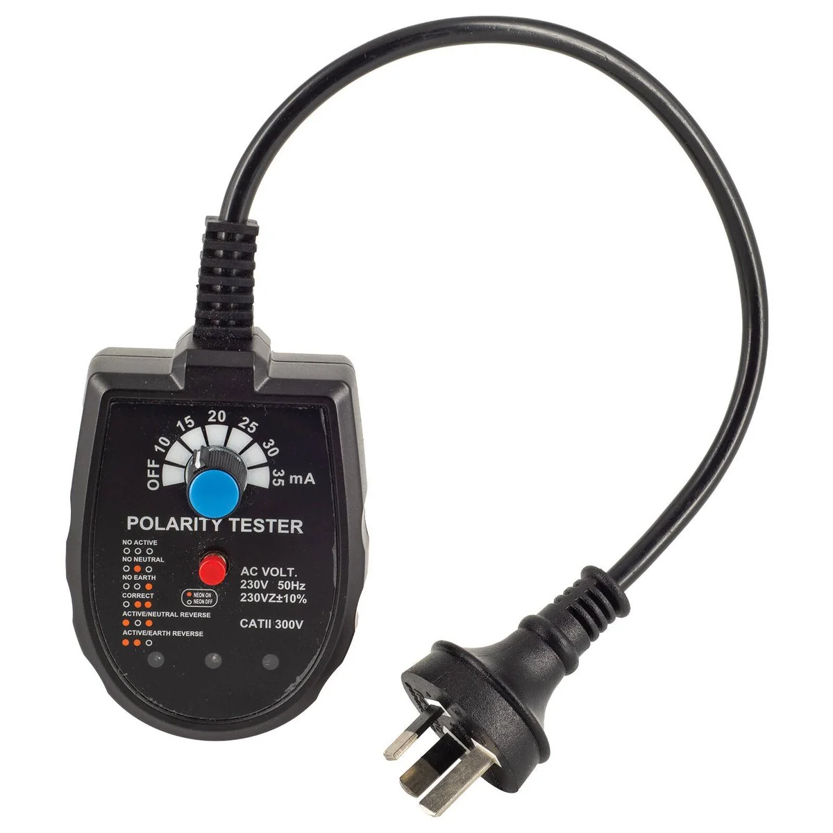 Deta RCD Polarity Socket Tester - 220-240V a.c. - Detects Wiring Conditions