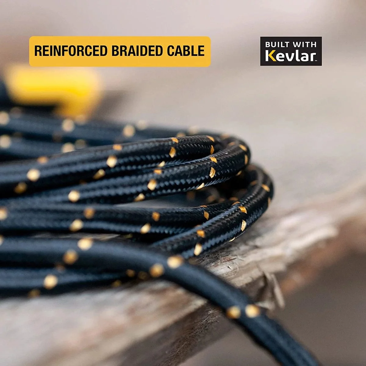 Dewalt 1.2m Kevlar Lightning to USB-C Charging Cable - Durable & Reliable - Image 3