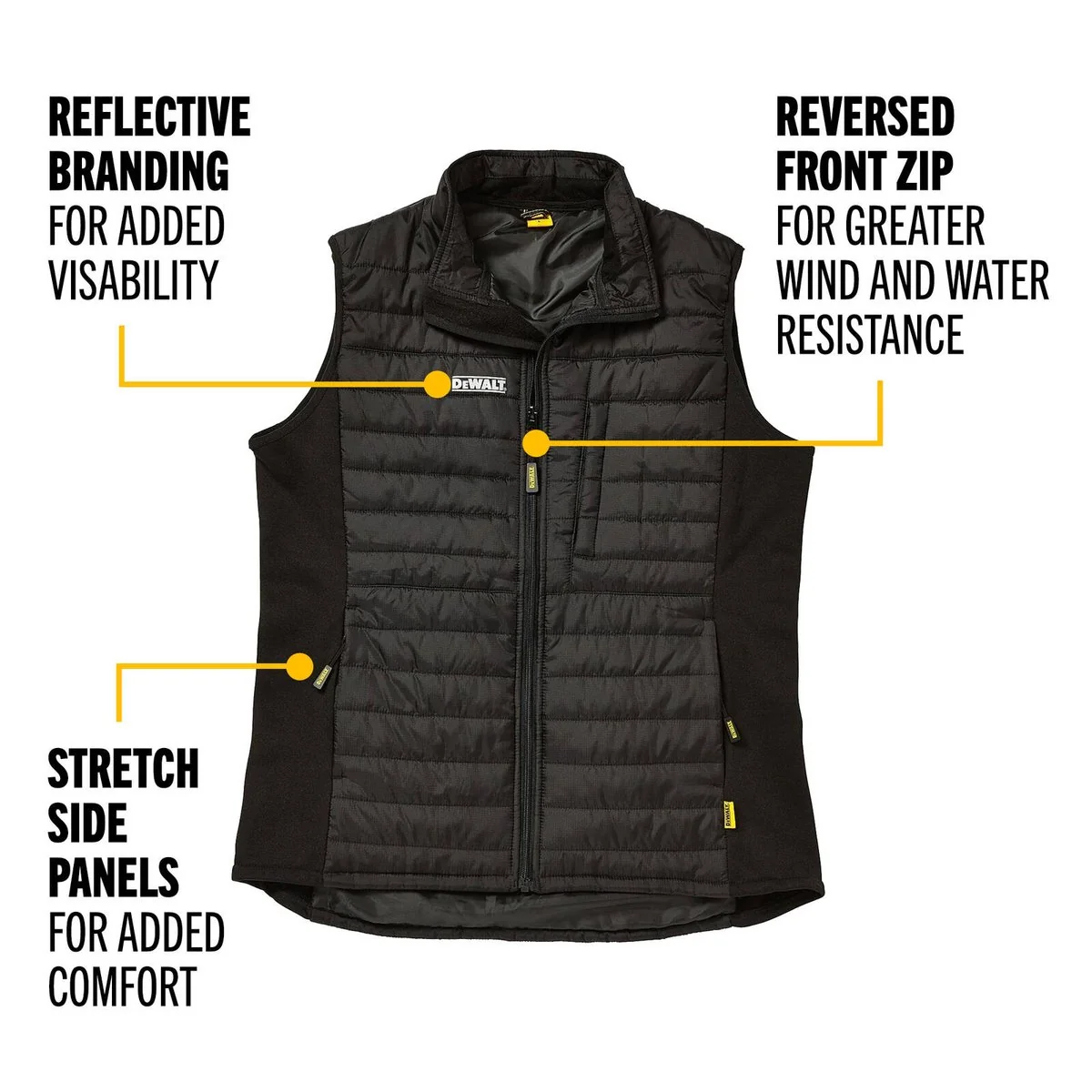 Dewalt Storm Vest L - Lightweight Insulation - Enhanced Mobility - Reflective - Image 3