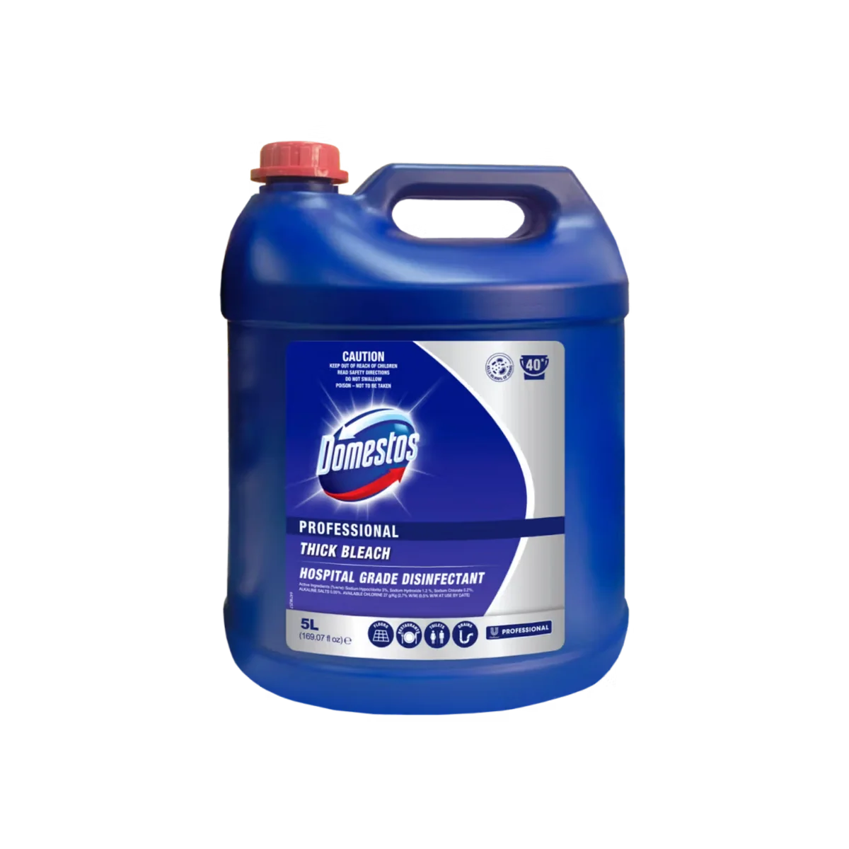 Domestos Professional Thick Bleach - 5L - Effective Disinfection & Cleaning
