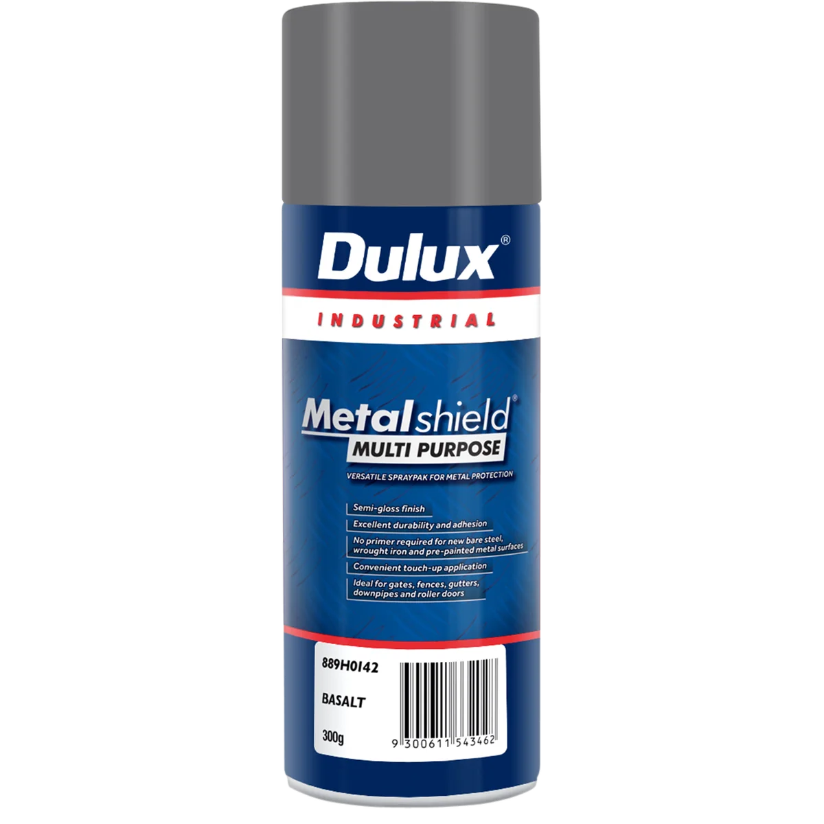 Dulux Metalshield Spray Paint 300g - Multipurpose - Satin Basalt