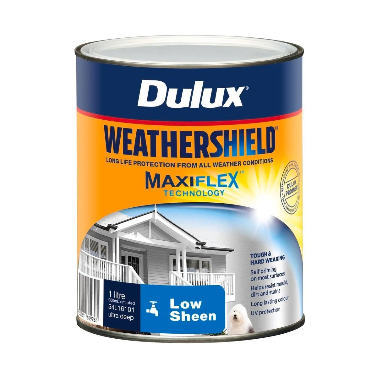 Dulux Weathershield Exterior Paint - 1L - Ultra Deep - Low Sheen