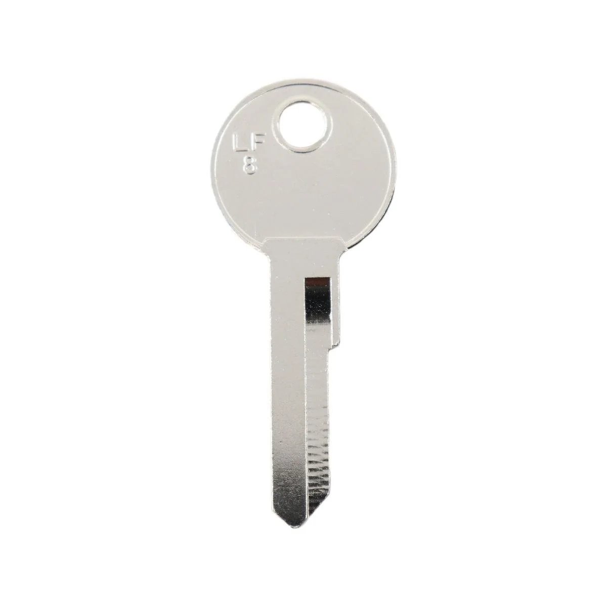 Ehi lf8 Silver Blank Key - Nickel Plated Brass - Key Duplication Solution